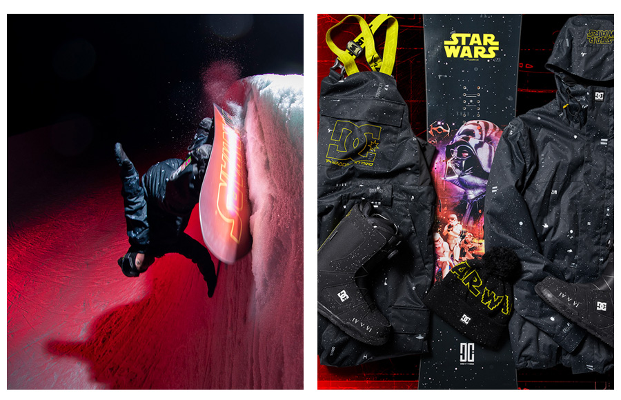 Abstraktná symbolika snowboardových dosiek kolekcia-DC-star-wars