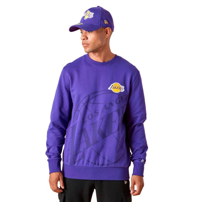 Mikiny - New Era NBA Washed Pack Graphic Crew Los Angeles Lakers