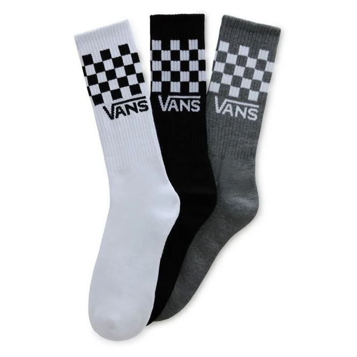 Ponožky Vans Classic Check Crew Black/White 3-Pack 38/42