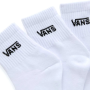 Biele polovysoké ponožky Vans Classic Half Crew Sock White 3-Pack 38/43