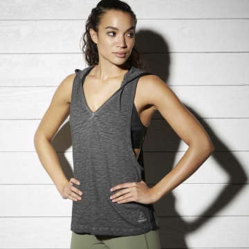 Tielka a topy - Reebok Nooble Fight Hooded Tank