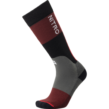ponožky NITRO CLOUD 5 MEN'S SOCKS charcoal-black-red Velikost: S