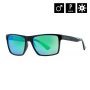 MERLIN SUNGLASSES (gloss black/mirror green)