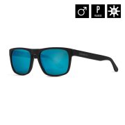 KEATON SUNGLASSES (brushed black/mirror blue)