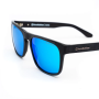 KEATON SUNGLASSES (brushed black/mirror blue)