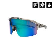 RECOIL BIKE SUNGLASSES (transparent gray/mirror green)
