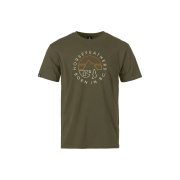 LINE CIRCLE T-SHIRT (burnt olive) velikost M