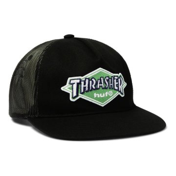Pánske šiltovky - HUF x Thrasher Logo Twill Trucker