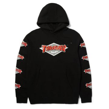 Mikiny - HUF x Thrasher Logo Hoodie