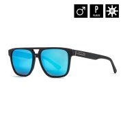 TRIGGER SUNGLASSES (brushed black/mirror blue)