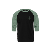 GLOBAL RAGLAN T-SHIRT (black/iceberg green) velikost L