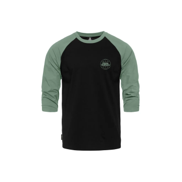 GLOBAL RAGLAN T-SHIRT (black/iceberg green) velikost L